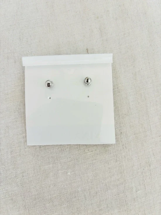 Nina Ricci Silver Floral Stud Earrings with Honey-Brown Crystal Drops enamel - Picture 3 of 6